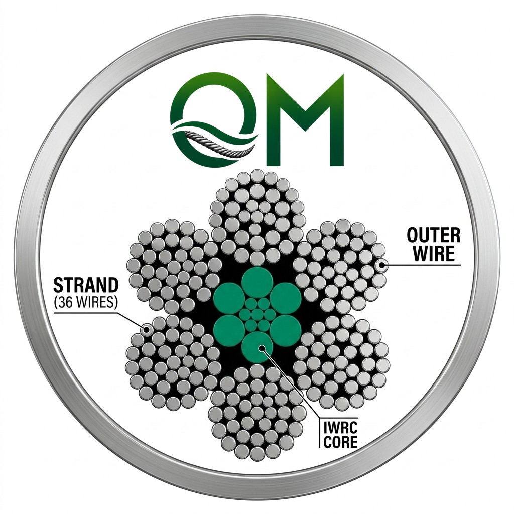 6x36 IWRC Wire Rope — Wire Rope | OM Enterprise Ahmedabad